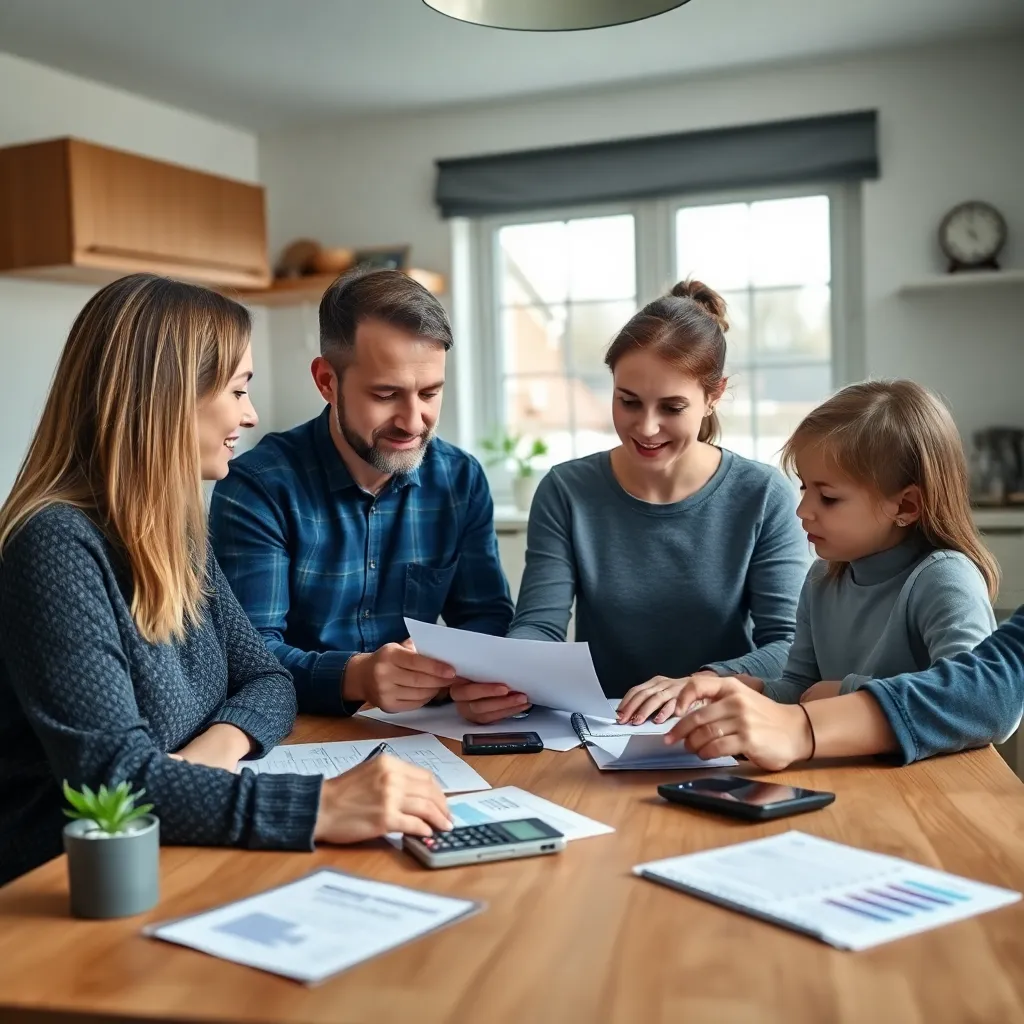 Nederlandse familie beheert hun budget samen aan keukentafel