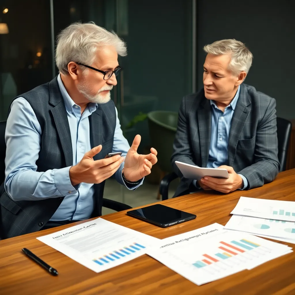 Nederlandse financieel adviseur bespreekt pensioenplanning met echtpaar