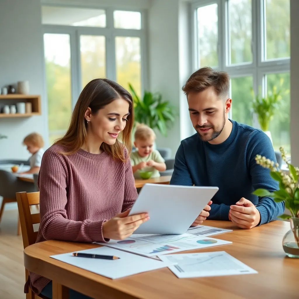 Nederlandse ouders bespreken investeringsstrategieën terwijl kinderen spelen op de achtergrond