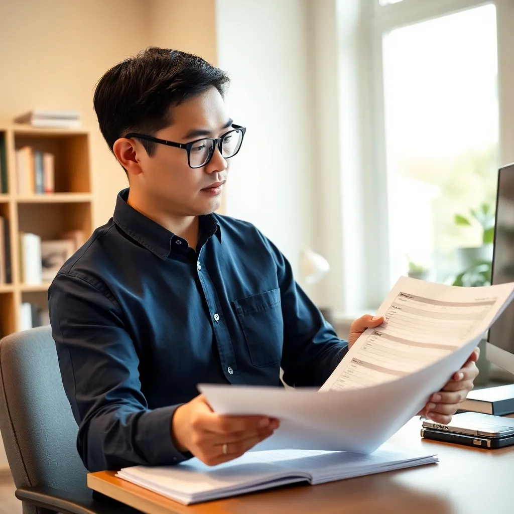 Ouder die kind helpt met budgetteren via app